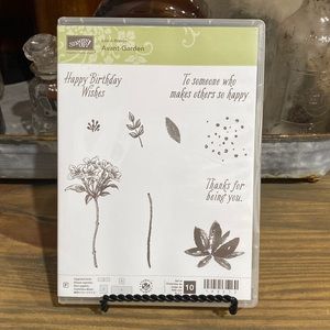 NWOT Stampin Up! Avant-Garden set of 10 stamps